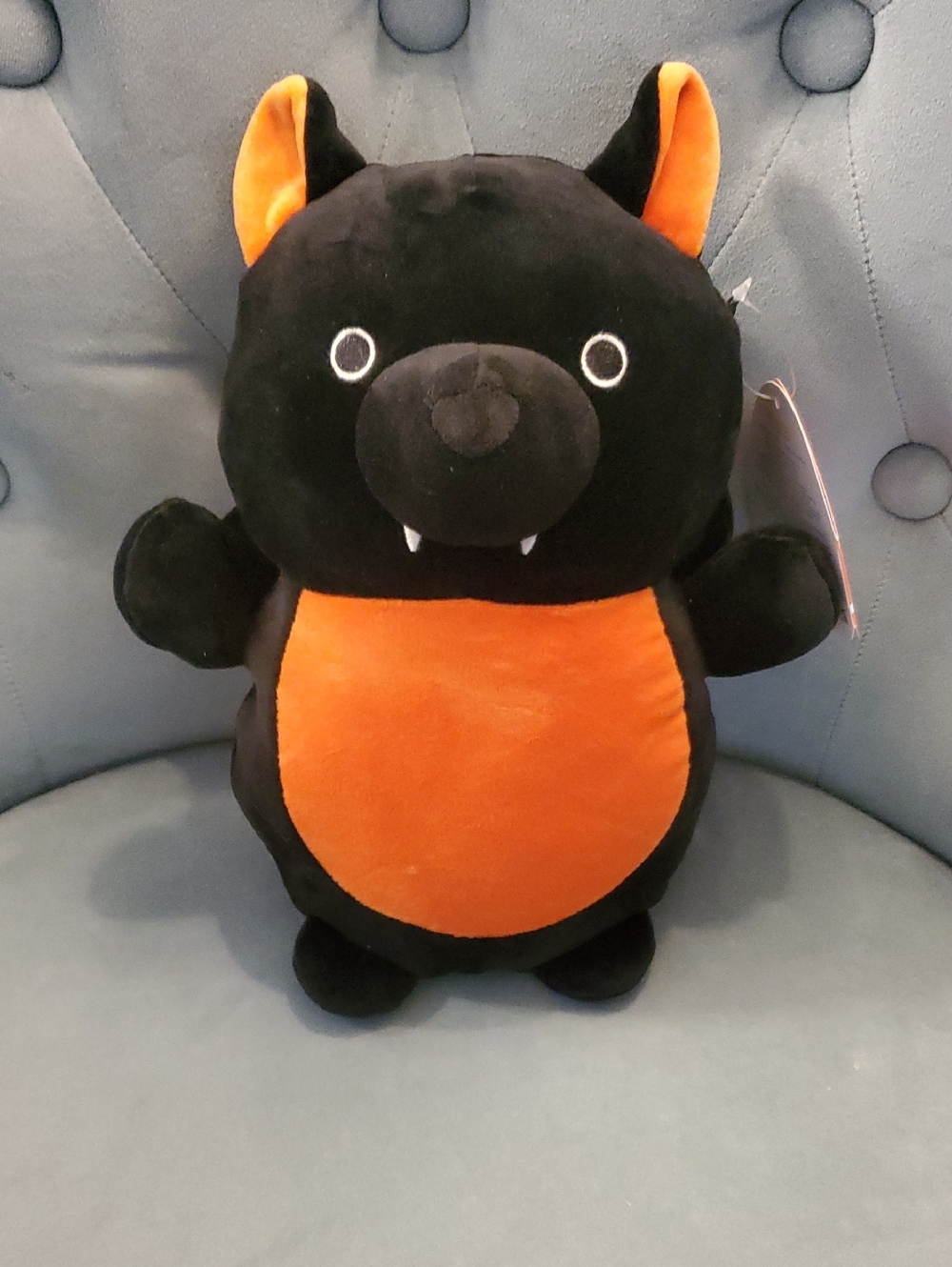 10" Hugmee Squishmallows Black and Orange Bat HugMees Binxie